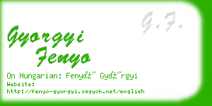 gyorgyi fenyo business card